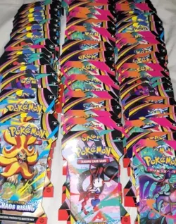 Lot of 40 - Pokemon TCG Mega Evolution: Chaos Rising - Booster Pack Sleeves - Image 1
