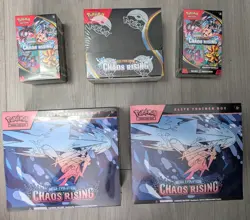 Chaos Rising Pokemon Bundle: 1x Booster Box, 2x Bundles, 2x ETB - Image 1