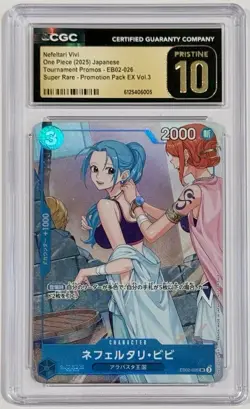 2025 One Piece Nefeltari Vivi EB02-026 SR Promotion Vol. 3 CGC 10 Pristine Promo - Image 1