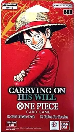 OP-13 ONE PIECE Carrying On His Will Sleeved Boosters x 10 packs ENGLISH - Image 1