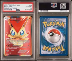 Pokemon TCG Victini Full Art Holo Card BW Noble Victories PSA 10 - Image 3