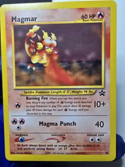 Magmar No.44 WOTC Black Star Promo Pokemon Card! Near Mint, Flawless! - Image 1