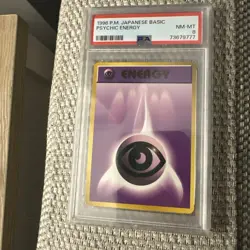 Pokemon Japanese Pocket Monsters Base Set Card Psychic Energy PSA 8 - Image 1