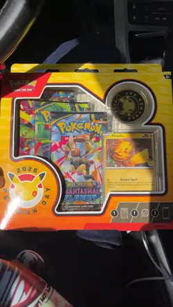 Pokemon Phantasmal Flames Box Pikachu Promo Card Coin Booster Pokemon Day 2026 - Image 1