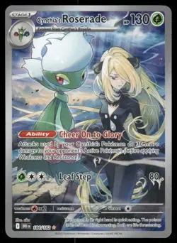 Pokemon Cards Cynthia's Roserade 184/182 Destined Rivals Illustration Rare NM - Image 1