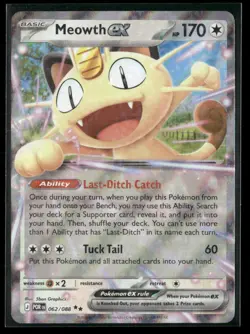 Meowth ex 062/088 Double Rare Perfect Order Pokemon NM/M - Image 1