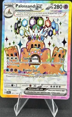 Pokemon TCG sv08 Surging Sparks Palossand ex 221/191 ultra rare - Image 1