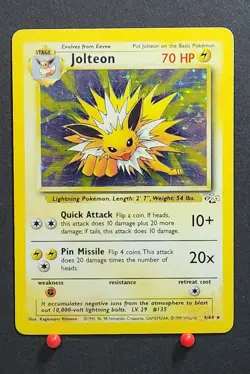 Jolteon 4/64 Pokemon Jungle Holo 1999 - MP - Image 1