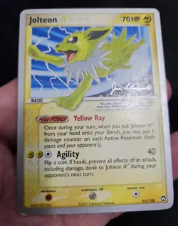 2008 Pokemon TCG WC Decks Psychic Lock Jason Klaczynski Jolteon Gold Star - Image 3