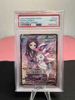 PSA 10 Sylveon V TG14/TG30 Pokemon Swsh09: Brilliant Stars Trainer Gallery Holo - Image 2