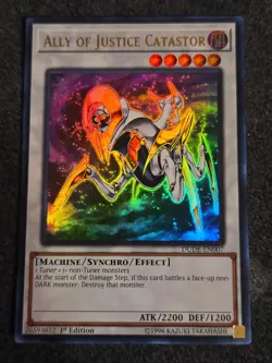 Yugioh Ally of Justice Catastor DUDE-EN007 Ultra Rare 1st Edition - Image 1