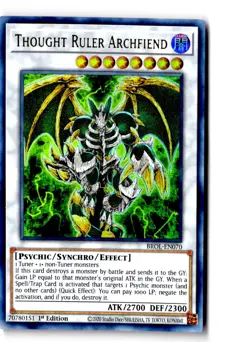 Thought Ruler Archfiend BROL-EN070 Brothers of Legend Yu-Gi-Oh 1st Edition LP - Image 1