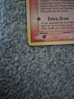 2007 Pokemon Mew Holo Delta Species Holo Card 3/17 - Corrected Back! - Image 4