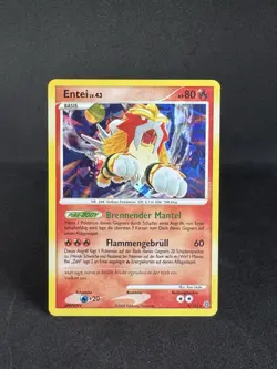 Pokemon Karte Entei 4/132 Secret Wonders Holo 2008 Deutsch EX - Image 1