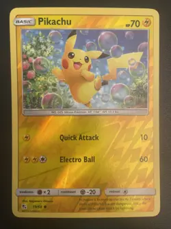 Pokemon Hidden Fates Pikachu 19/68 Reverse Holo Near Mint - Image 1