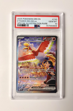 2025 Pokemon DRI EN Special Illustration Rare #230 Ethan's Ho-Oh ex PSA 10 - Image 1