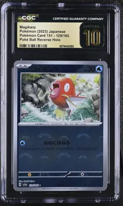 CGC 10 Pristine Magikarp Poke Ball Reverse Holo 129/165 Pokemon 151 sv2a Pokemon - Image 1