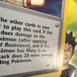 Wizards Pokemon TCG Misty Gym Heroes 1st Ed Holo Rare ENG 018/132 - Image 3