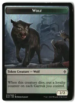 MTG Wolf Token [ELD - 14] LP 6-66 - Image 1