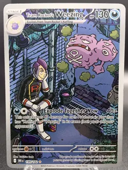 Team Rocket's Weezing 199/182 IR - Pokemon Destined Rivals Illustration Rare NM - Image 1