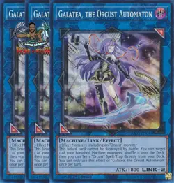 Yugioh! 3x Galatea the Orcust Automaton RA03-EN044 Collector's Rare 1st Ed NM - Image 1
