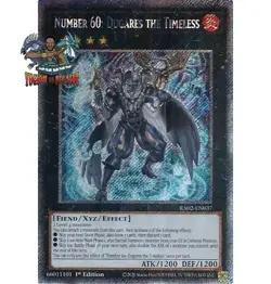 Yugioh! 1x Number 60: Dugares the Timeless RA02-EN037 Platinum Secret Rare NM - Image 1