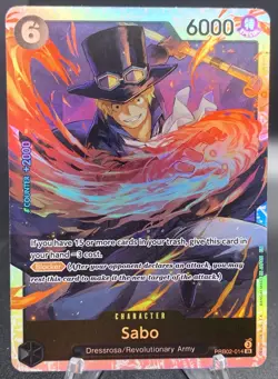 Sabo PRB02-014 SR - One Piece The Best Vol 2 - Super Rare Black Blocker NM - Image 1