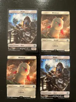 Hero 0004 Moogle 0011 Token X4X NM/M Final Fantasy FIN Magic MTG - Image 1