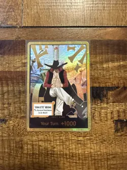 One Piece TCG Gold Frame DON!! Dracule Mihawk OP14 ENGLISH - Image 1