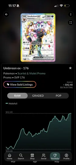 Umbreon ex SVP176 SV Scarlet & Violet Promo Card Holo English - Image 3