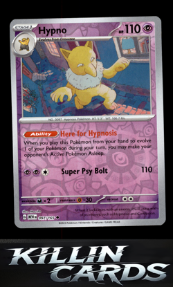 Reverse Holofoil Hypno 097/165 Pokemon Uncommon SV: Scarlet & Violet 151 Card NM - Image 1