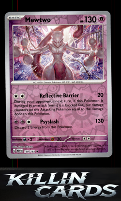 Reverse Holofoil Mewtwo 150/165 Pokemon Rare SV: Scarlet & Violet 151 Card NM - Image 1