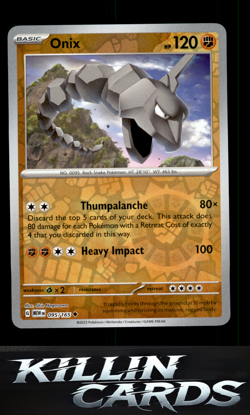 Reverse Holofoil Onix 095/165 Pokemon Uncommon SV: Scarlet & Violet 151 Card LP - Image 1