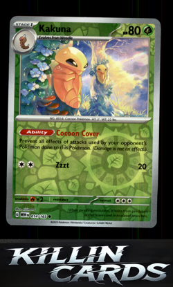 Reverse Holofoil Kakuna 014/165 Pokemon Common SV: Scarlet & Violet 151 Card NM - Image 1