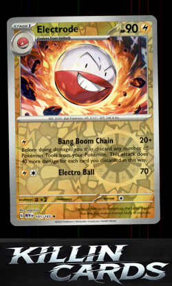 Reverse Holofoil Electrode 101/165 Pokemon Rare SV: Scarlet & Violet 151 Card NM - Image 1