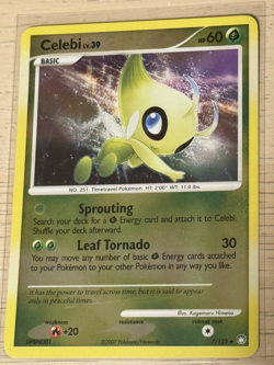 Celebi LV.39 7/123 Rare Reverse Holo Pokemon Card LP - Image 1