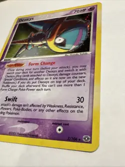 Deoxys (Speed Forme) 2/106 Emerald Holo Pokemon Card LP - Image 3