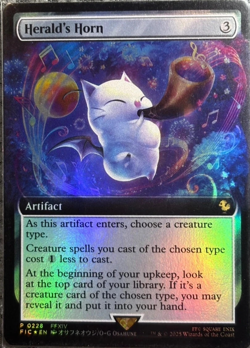 Herald's Horn - Final Fantasy FIC 0228 Promo Foil RARE MtG TCG Card - Image 1