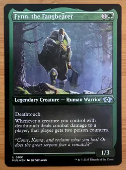 X 1 Fynn, the Fangbearer Foil Etched NM-M MUL 091 MTG Magic The Gathering - Image 2