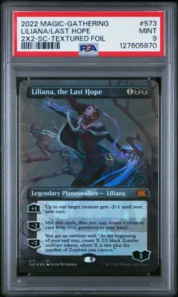 2022 MTG DOUBLE MASTERS 2022 SC-TEXTURED FOIL #573 LILIANA, THE LAST HOPE PSA 9 - Image 1