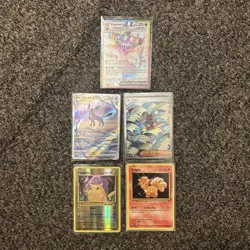Pokemon 5 Cards Lot Modern Japanese And English. - Image 1