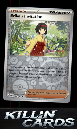 Reverse Holofoil Erika's Invitation - 160/165 160/165 Pokemon Uncommon SV: Scarl - Image 1