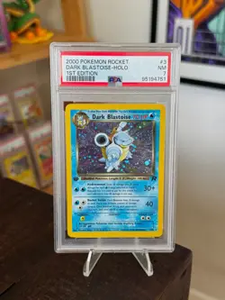 DARK BLASTOISE 1ST EDITION HOLO 3/82 TEAM ROCKET POKEMON TCG PSA 7 NM - Image 3