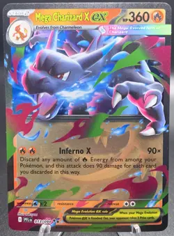 Mega Charizard X ex 013/094 Double Rare - 2025 Pokemon Phantasmal Flames RR NM - Image 1