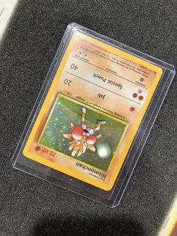 Pokemon Hitmonchan Holo Rare Base Set 7/102 - Image 3