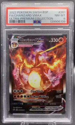 Charizard VMAX SWSH261 PSA 8 NM-MT - 2022 Pokemon UPC Black Star Promo - Image 2