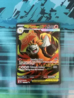 Mega Camerupt EX 156/132 Pokemon Mega Evolution Holo Full Art Illustration Rare - Image 1