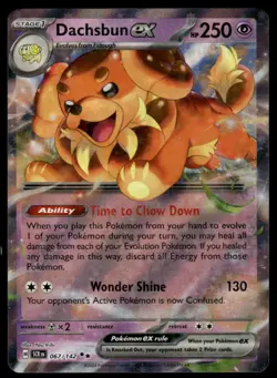 POKEMON DACHSBUN EX STELLAR CROWN 67/142 DOUBLE RARE NM/M - Image 1