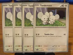 Pokemon TCG Paradox Rift Tandemaus 154/182 x4 Playset - Image 1