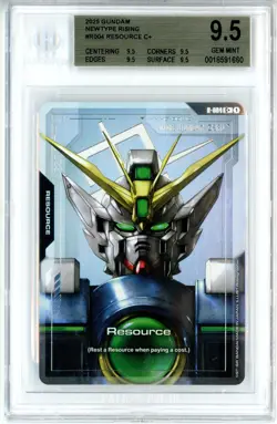 BGS GEM MINT 9.5 Gundam Card Game Resource R-004 C+ Gundam Newtype Rising 2025 - Image 1